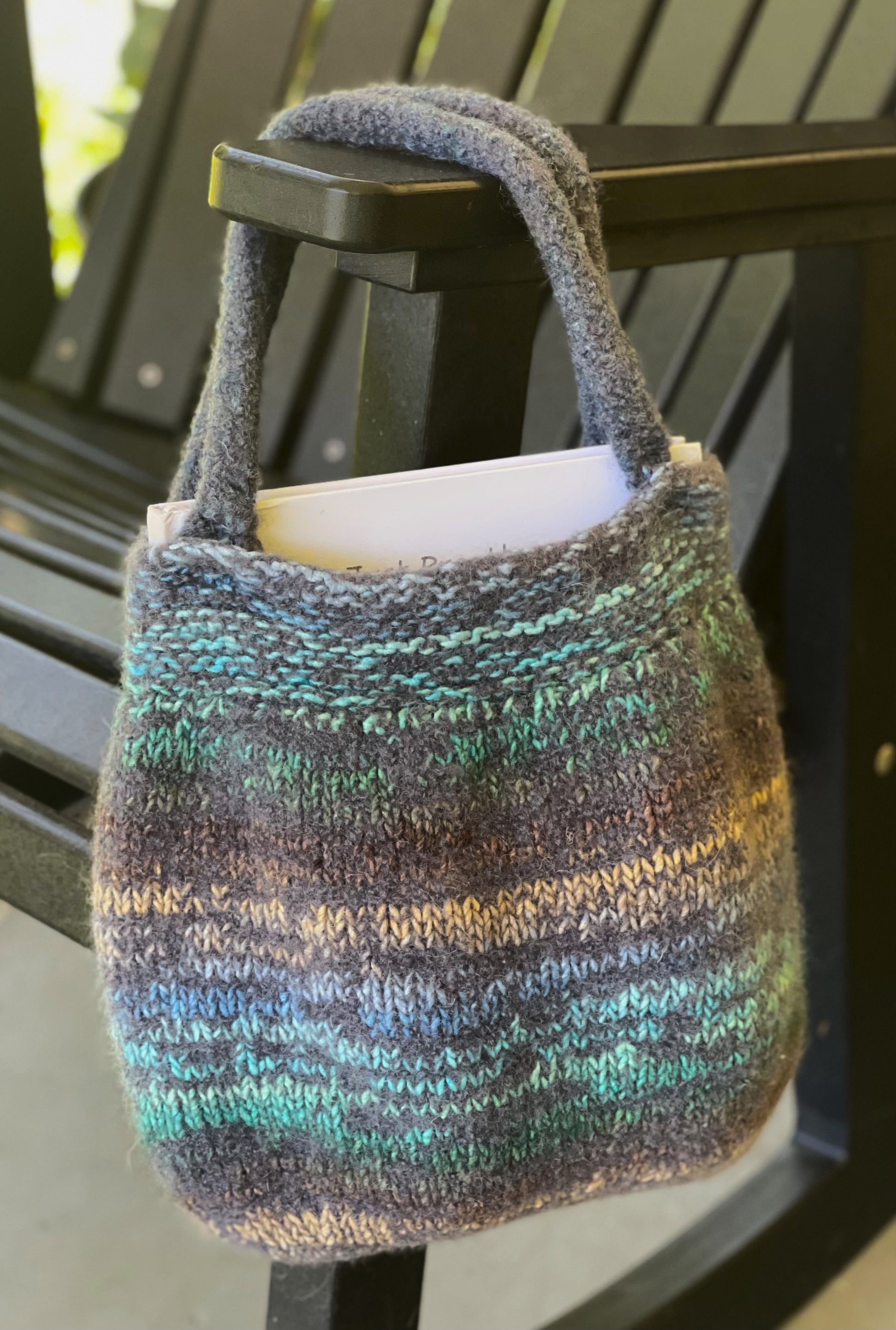 Hand-Knit Felted Wool & Silk Purse — Cozy Luxe Artisan Bag