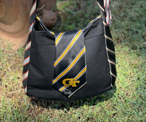 Georgia Tech Upcycled Tie Purse