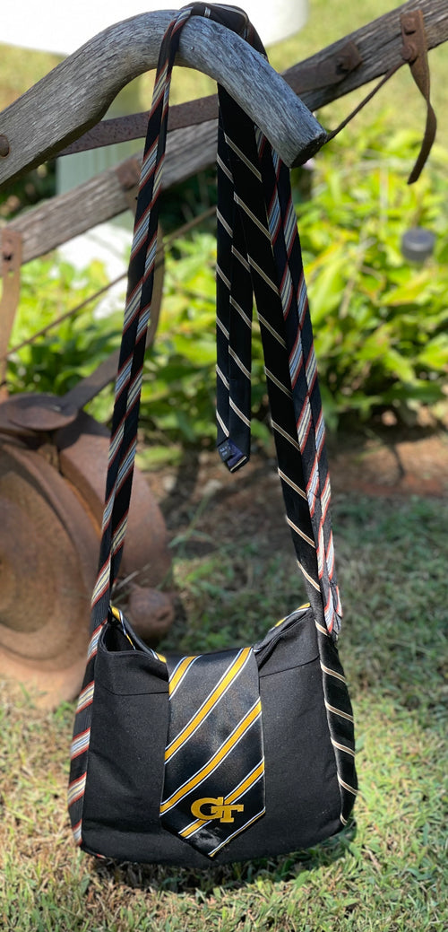 Georgia Tech Upcycled Tie Purse