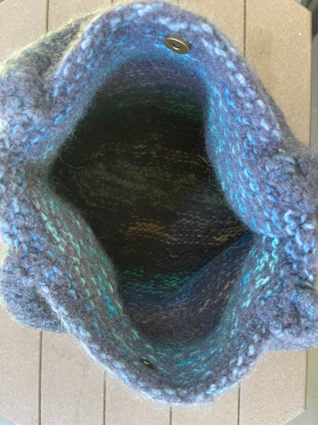 Hand-Knit Felted Wool & Silk Purse — Cozy Luxe Artisan Bag
